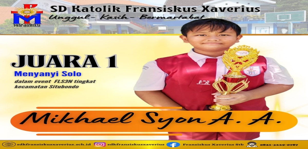 Juara 1 Menyanyi Solo FLS3N Tingkat Kecamatan Situbondo