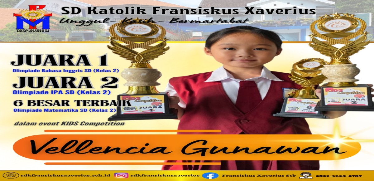 Juara 1 Olimpiade Bahasa Inggris dan Juara 2 Olimpiade IPA Tingkat SD