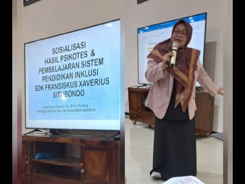 Sosialisasi Hasil Psikotes dan Pembelajaran Sistem Pendidikan Inklusi SD Katolik Fransiskus Xaverius
